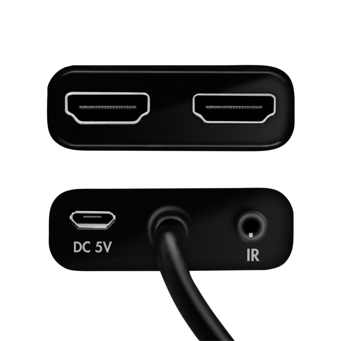 Rozdzielacz HDMI 2-portowy o rozdzielczości UHD (4K/60 Hz), HDCP 2.2, rozdziel sygnał na 2 urządzeniach, w tym Downscaler (do monitorów o różnych rozdzielczościach)