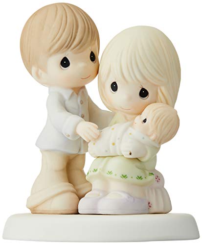 Precious Moments, In Our Hearts From The Very Start, Bisque Porcelain Figurine, 112004