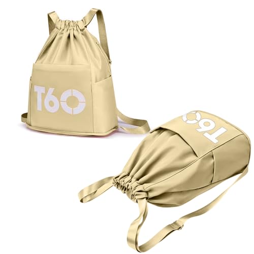 Mochila Backpack T60 Multifuncional Sacola Unissex Esportiva Academia Trabalho Passeio Casual - Bolsa para dia-dia - Cores Variadas (Palha)