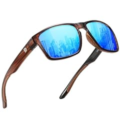 Tea Stripe Frame Revo Blue Lens