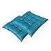 Fansu Coussins de Chaises Carrés Lot de 2, Coussin de Chaise avec Attache - Galette de Chaise Epais Tatami Coussins de Chaise pour Intérieur Extérieur Jardin Patio (Paon Bleu,45x45x8cm)