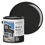 EVOLVE Barn & Fence: Swift Shield High Durability and Scratch-Resistant Paint for Storage Sheds, Outbuildings, and Fences (1 Gallon, Black)
