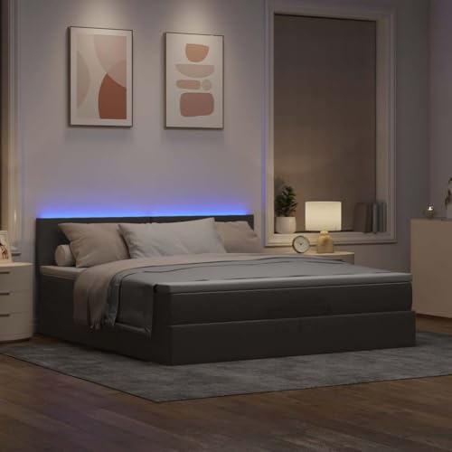 betten, bettrahmen metallbett futonbett Bed frameOttoman-Bett mit Matratzen Rosa 180x200 cm SamtGeeignet für Schlafzimmer – Bild 4