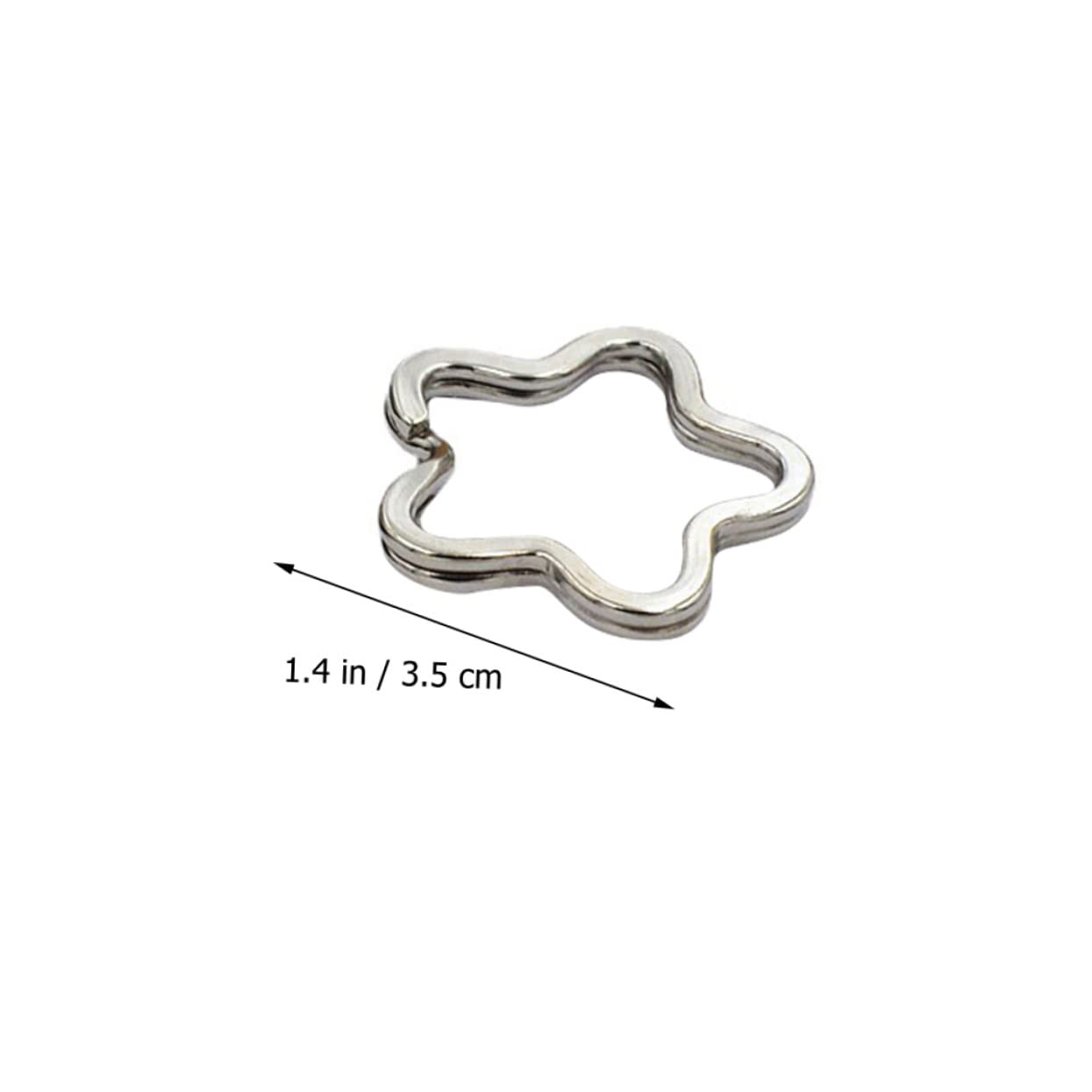 Anelli Portachiavi Metallici Piatti a Fiore 80 Pezzi per Creazioni