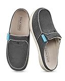 Womens Slippers with Arch Support, Walkhero House Orthopedic Slippers for Women with Suede Insole and Velvet Lining, Slip on Clog Indoor Outdoor House Shoes with Anti-Skid Rubber Sole, Black, 8