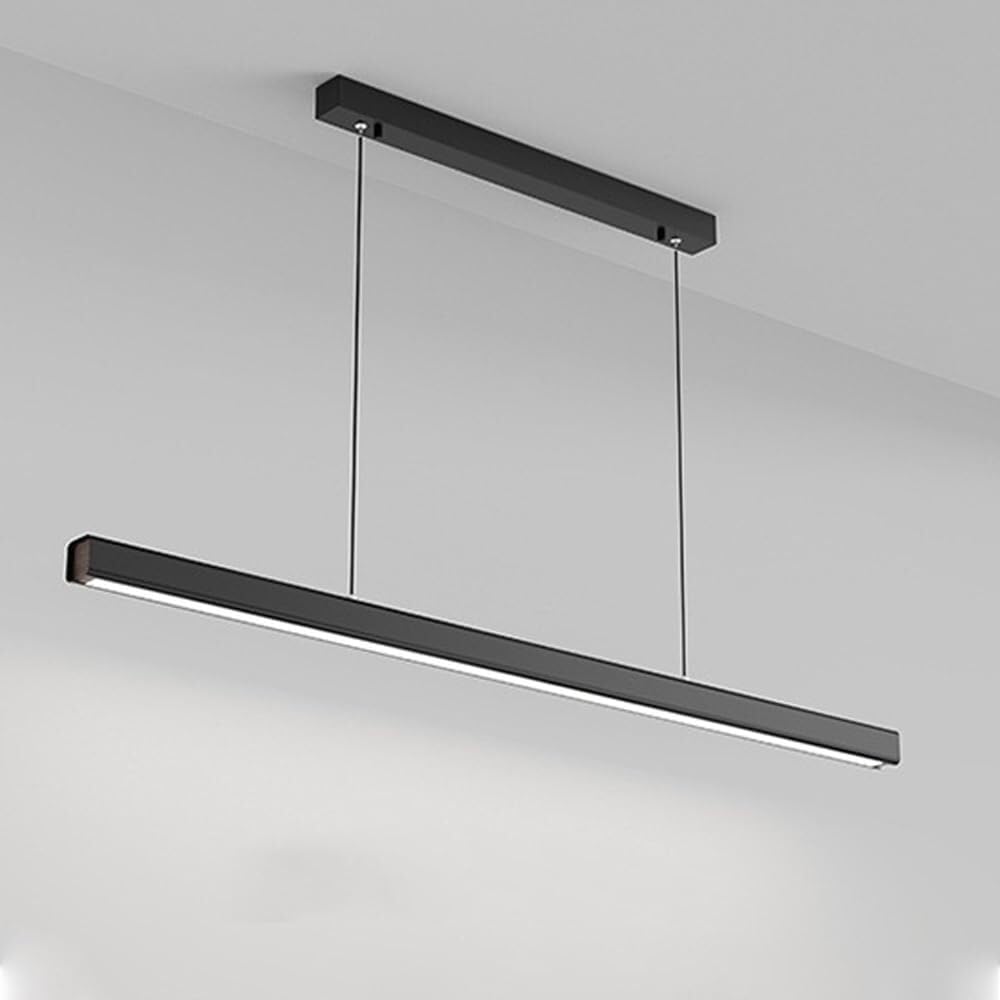 SBZIOJHDR Ceiling Lights, Metal Chandelier Linear Modern Long Strip Lights for Dining Room Kitchen Bar Living(6000k White Light,1000MM)