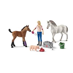 Schleich Vet Visiting Mare And Foal