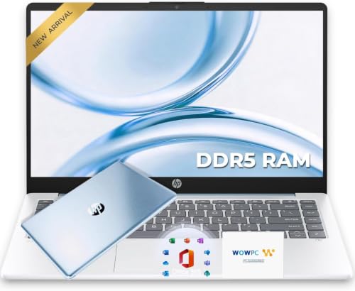 HP Essential Laptop Computer • 2026 Edition • AMD High Performance Processor • 128GB SSD + 1TB Cloud Storage • Thin & Portable • Fast Response • Windows11 with Microsoft 365