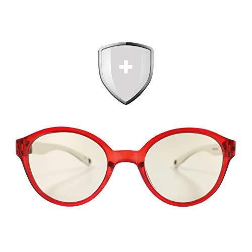 Hot Deals PERFECTSIGHT Medical-Grade Blue Light Filter Computer Reading/Gaming Glasses for Kids - Girls Boys - Anti Blue Ray UV Protection Low Color Distortion Resin Lens CP Frame (2509-Red) Super Deal Product PERFECTSIGHT Medical-Grade Blue Light Filter Computer Reading/Gaming Glasses for Kids - Girls Boys - Anti Blue Ray UV Protection Low Color Distortion Resin Lens CP Frame (2509-Red)