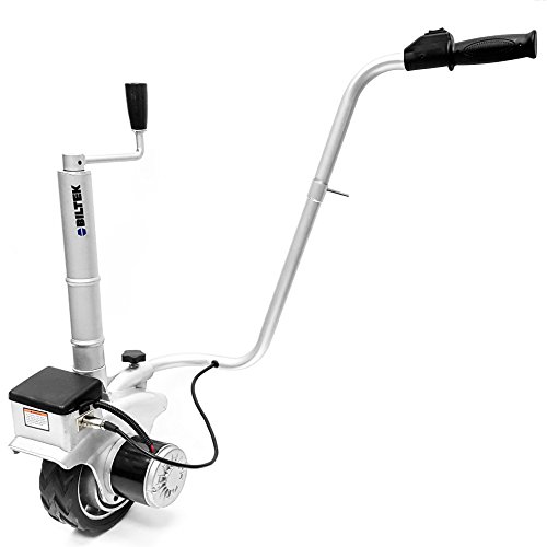 Biltek Trailer Mover 350W 12V Electric Trailer Jack Mini Mover Trailer Jockey Wheel Max Vehicle Load 5000Lbs Utility Trailer Jack Easy to Maneuver Trailer Camper Boat (12V/350W) + Battery Included