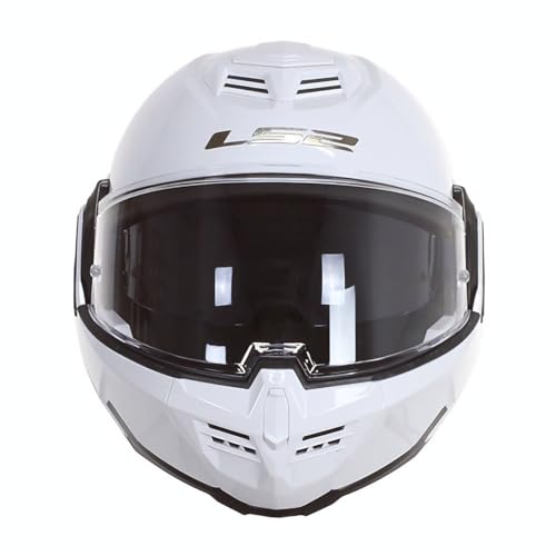 Casco modular LS2 Advant Solid blanco para moto y scooter en talla S 6