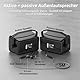 Inwa Outdoor Bluetooth Lautsprecher, Aktiv/Passive Wandhalterung 200W Lautsprecher, IPX5 wasserdichte, Drahtlose, Stereo, Aux, für Innen, Außen(Paar, MZ650, 1 Fernbedienung & AC/DC Adapter, RMS 20W)