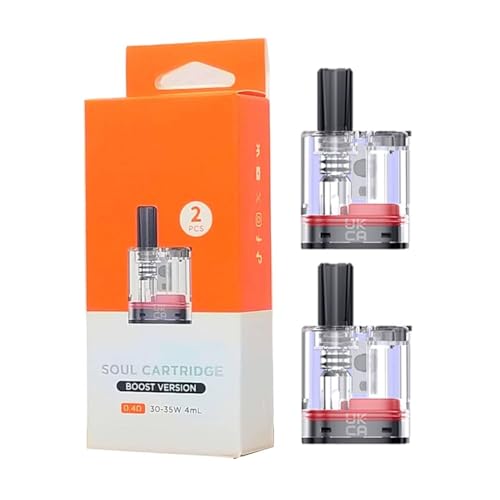 For Geekvape Soul Pod Boost 4 ML (0,4 Ω Paquete de 2) [RDL 30 W - 35 W] para el Kit Pod Soul 2 llenado lateral flujo de aire superior Cigarrillo Electrónico Original - No Nicotine