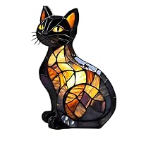 Amazon.co.jp: [Yizibuur]【ステンドグラス ランプ】【猫 ランプ