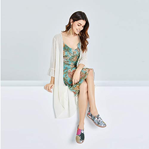 Image of UIN Women's Artistic Slip-On Shoes Vibrant Floral Casual Loafers Lightweight Comfortable Travel Footwear