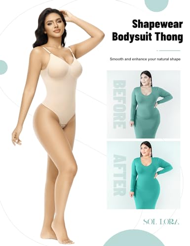 Women's Shapewear Bodysuit Tummy Control Body Shaper Sculpting Snatched Waist Trainer Thong Body Suit4