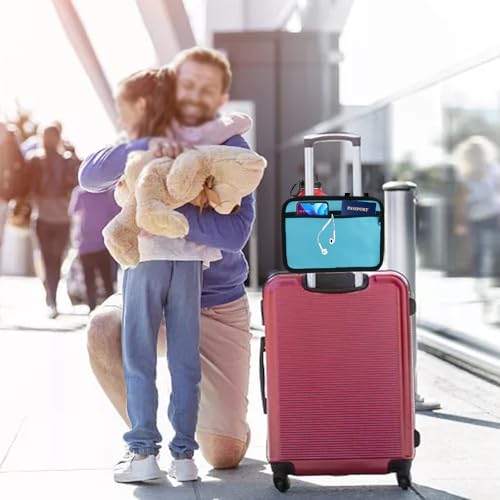 Image of Travel Cup Sleeve Adjustable Divider for Bottles Carry on Case Fits Roll on Suitcase Handles Gifts for Flight Attendants Travelers Accessories Lake Blue