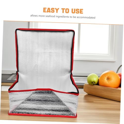 Aluminum Insulated Food Packaging Liners Foldable Thermal Box for Seafood Storage Reusable Cold Retaining Flat Bottom Design3