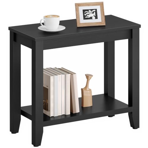 Hoctieon 2-Tier End Table for Living Room, Sturdy Wooden Side Table with 165 lbs Capacity, Compact Nightstand for Bedroom, Modern Sofa Table for Small Spaces, Set of 2, Black by Hoctieon - Used condition - Image 9