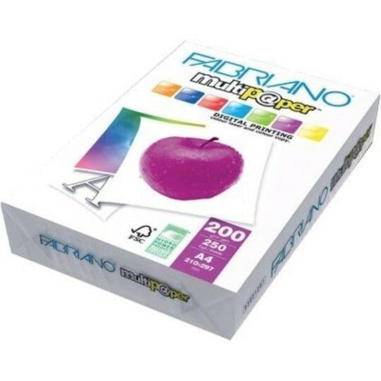 Fabriano Ream Inkjet / Laser Printing Paper A4 Size 210x297 mm 200 g/sqm 1 Ream of 250 Sheets