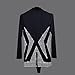 ONUYGCFH Adult Professional Latin Dance Jacket Long Sleeve Top for Samba Boys' Salsa Tango Sparkly Rhinestone Dancing Coat,A,L