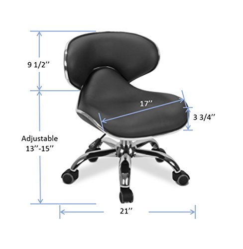 MAYAKOBA SET OF 2 Nail Salon Pedicure Stool UMI Pedicure Chair Short Adjustable Comfort Pneumatic Pump Salon Furniture & Equipment STORM GREY