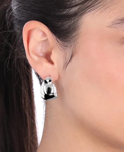 Image of Anne Klein Women's Hoop Earrings, Layered Statement Fashion Jewelry for Everyday and Evening Wear