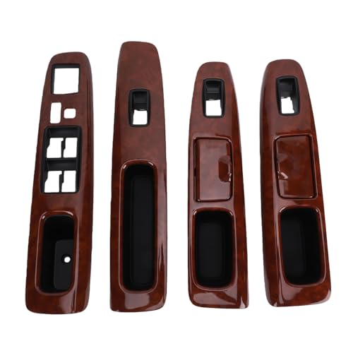 Panel de reposabrazos duradero para interruptor de control con textura de madera, 4 uds. 6