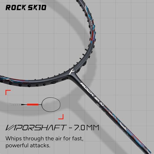 Image of Hundred Rock SK 10 Strung Badminton Racket with Full Cover