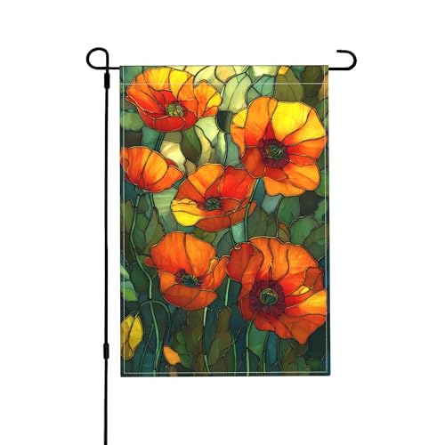 Flower Garden Flag Seasonal Double Sided 12 x 18 Inch Small Yard Flag for Indoor Outdoor Decor Holiday All Seasons