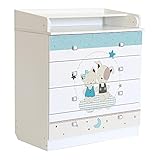 babyzimmer paidi sophia Abnehmbarer Wickelaufsatz, hinterlässt keine Spuren auf der Kommode