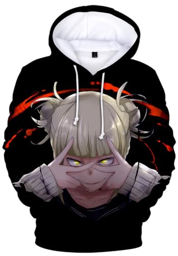 Xuminvty Mina Ashido Hoodie Unisex Himiko Toga Anime Hoodie Pullover Deku Sweater Tracksuit All Might Sweatshirts (US Alpha Medium Regular Regular Style 5)