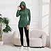 GINKANA Women's Maternity Nursing Hoodie with Hidden Zipper Long Sleeves Shirts Breastfeeding Tops Clothes,Green,L