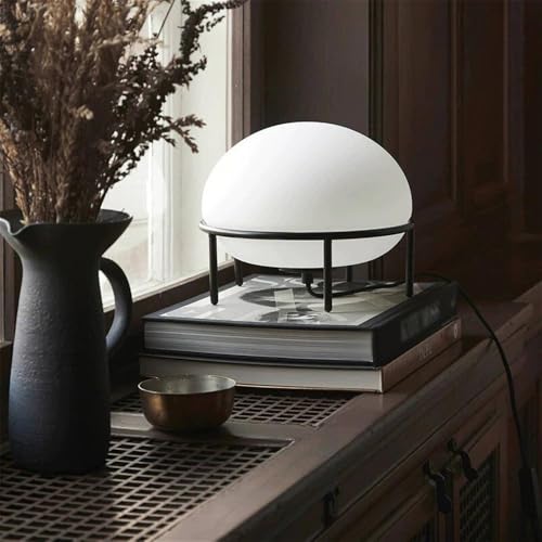 Lampe de table créative en métal et verre dépolis salon moderne - 4