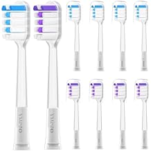 YMPBO Toothbrush Heads Compatible with Laifen Electric Toothbrush, Replacement Brush Head Refill, Transparent-Clean, 10 Pack