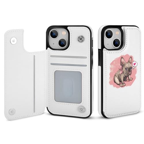 iPhone12ProMax用ケース カバー 手帳型 かわいい フレンチ ブルドッグ アイフォン12ProMax用 カード収納 横置きスタンド機能 全面保護 Case
