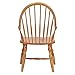 Sunset Trading Oak Selections Windsor Spindleback Dining Chair with Arms | Fully Assembled Kitchen Armchair| Modern Farmhouse Minimalist Country Cottage | Light Oak Solid Wood