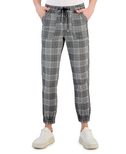 Tinseltown Women's Elastic-Cuff Pull-On Denim Jogger Pants