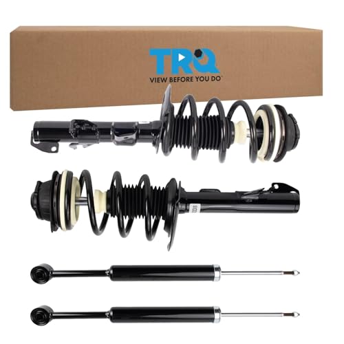 Image of TRQ Front and Rear Complete Strut Assembly & Shock Absorber Kit Complete Strut & Coil Spring Assembly Compatible with 2014-2018 Jeep Cherokee