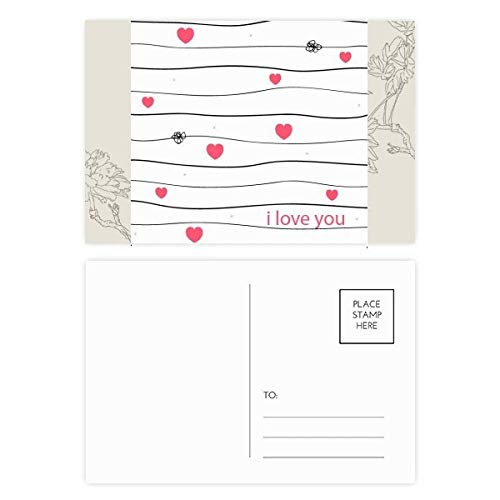 Jeu de cartes postales Saint Valentin pour cadeaux romantiques