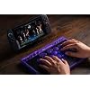 8BitDo All-Button Arcade Controller for Switch & Windows 3 Connection Modes, Low-profile Linear Switches, 4 Programmable Buttons, Hot-swappable PCB - Transparent Purple Signature Edition