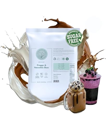 5 SPARROWS Healthy Sugar-Free Frappe Mix Powder, Milkshake &amp; Smoothie Base - Stevia-Sweetened, Zero Sugar - Keto-Friendly Drink Mix, 40oz (2.5lb)