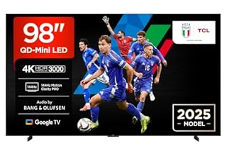 TCL 98Q7C 98 Inch QD Mini LED TV, 4K HDR Premium 2600, Smart Google TV (Dolby Vision IQ e Atmos, pannello HVA, Motion Clarity Pro a 144 Hz)