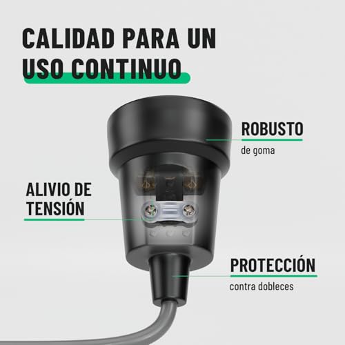 Clavija enchufe de goma resistente greate con protección IP44 para exterior 5