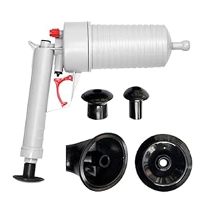 Toiletten Badkamer Keuken Cleaner Kit Toilet Dredge Plug Air Pump Blokkering Remover Afvoerreiniger Riool Sink Plunger (kleur: zwart) zhengzilu (Color : White)