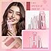 Imagen de Desing Wish 3 Piezas Pintalabios Permanente Perfilador Labios Rosa Brillo Barra de Labios Labiales Mate Larga Duracion Labial Delineador Labios Lip Tint Lip Liner Mujer Regalo Maquillaje Kit
