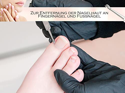 Profi Nagelhautmesser Maniküre Messer mit V-Förmiger Scharfer Klinge zur Entfernung von überstehender Nagelhaut - Hautmesser aus rostfreiem Edelstahl 11 cm zur Maniküre, Nail Art und Fußpflege