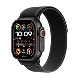Apple Watch Ultra 2 GPS + Cellular • Caixa preta de titânio – 49 mm • Pulseira loop Trail preta – M/G