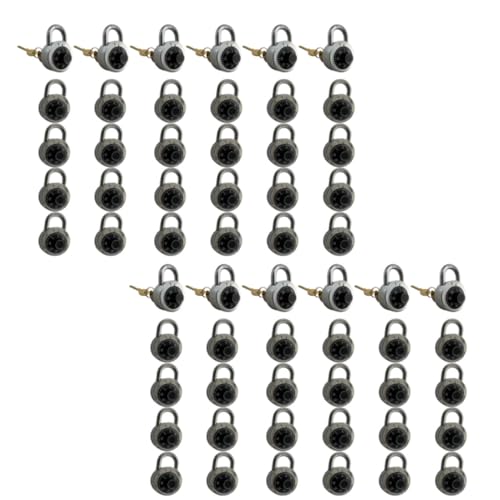 DuoTyga 60 Pack 24 Keyed Alike Combination Padlock, Black, Modern Style, Suitable for Gym & Sports, School, Employee & Toolbox Lockers