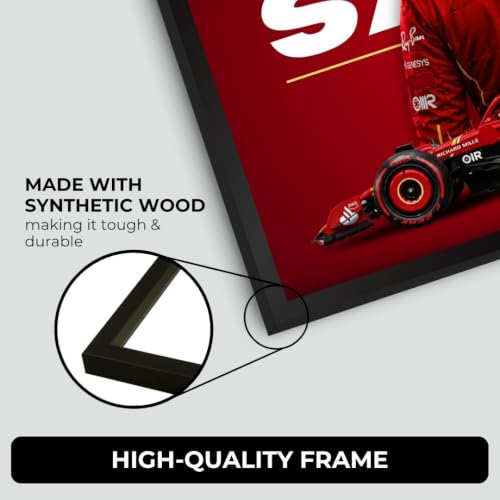 Image of Funk You Store Carlos Sainz Poster | Ferari F1 Poster | Framed F1 Driver A4 Sized (31 x 23 cm) | Carlos Sainz Posters | Car Frame for Wall, Formula 1 Frames | Formula 1 Framed (F 247)